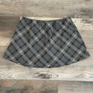 wild fable Gray Plaid A-Line Mini Skirt
